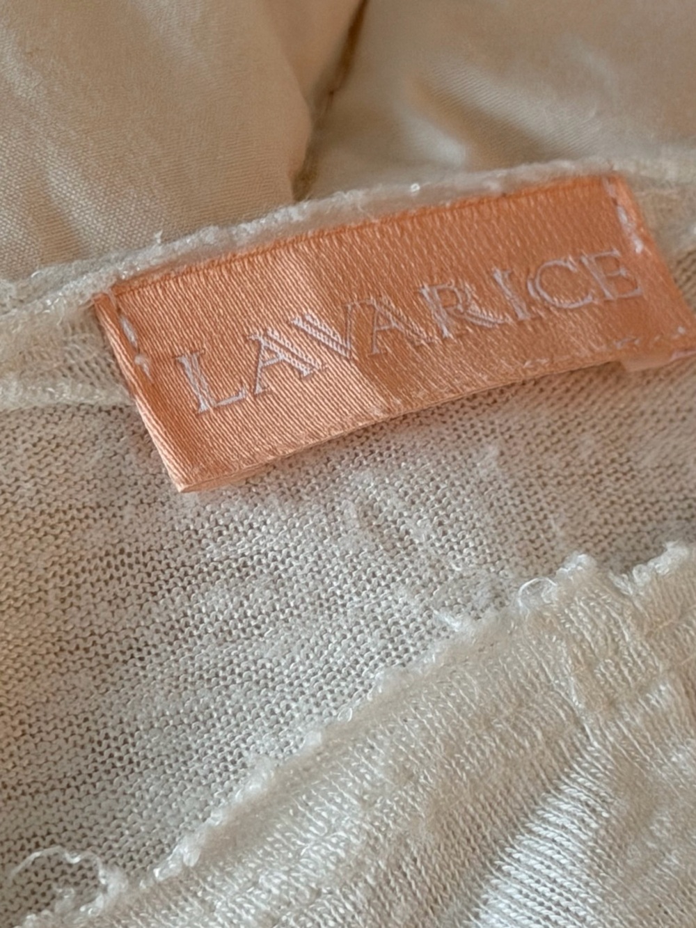 Lavarice Lightweight Cream Knit Top - Picture 3 of 3
